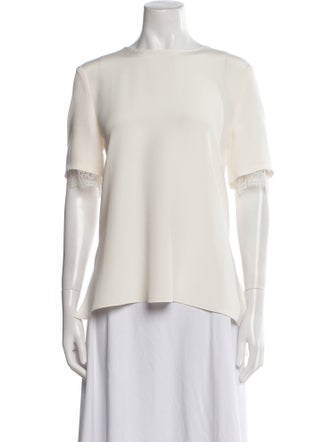 Adam Lippes Silk Bateau Neckline Blouse