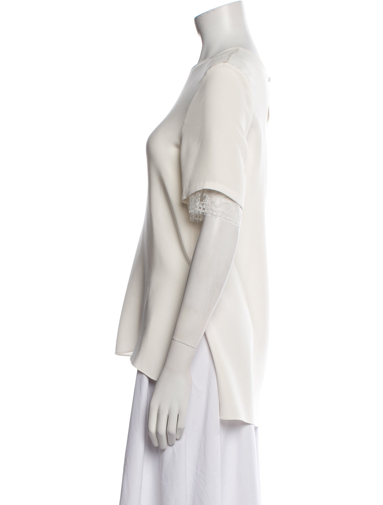 Adam Lippes Silk Bateau Neckline Blouse
