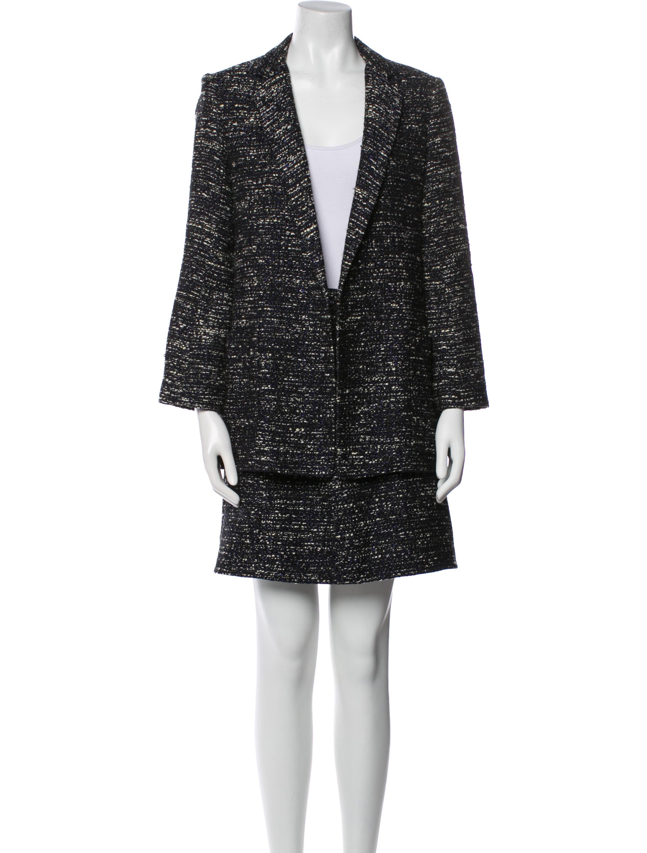 Adam Lippes Linen Printed Skirt Suit