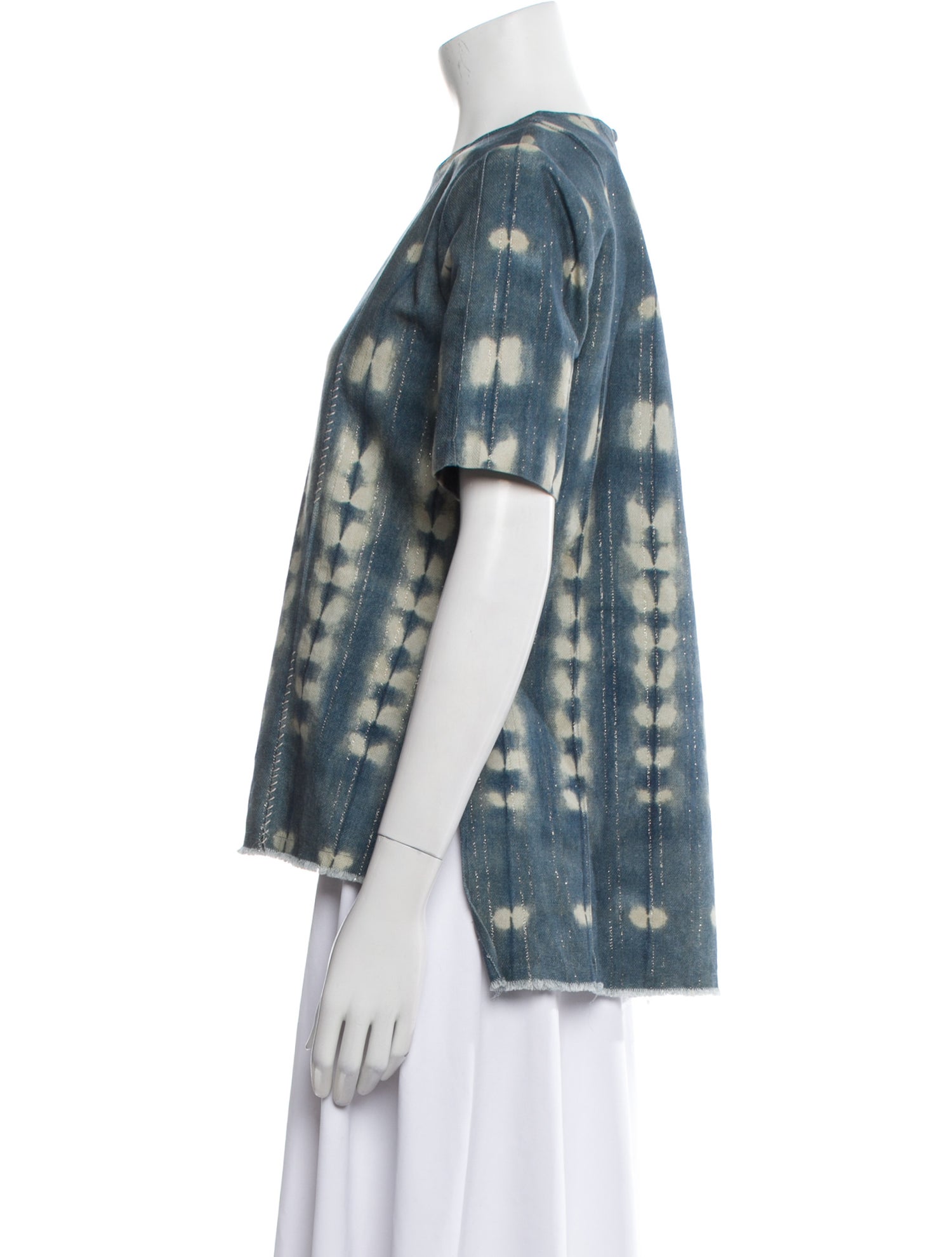 Adam Lippes Tie-Dye Print Crew Neck T-Shirt