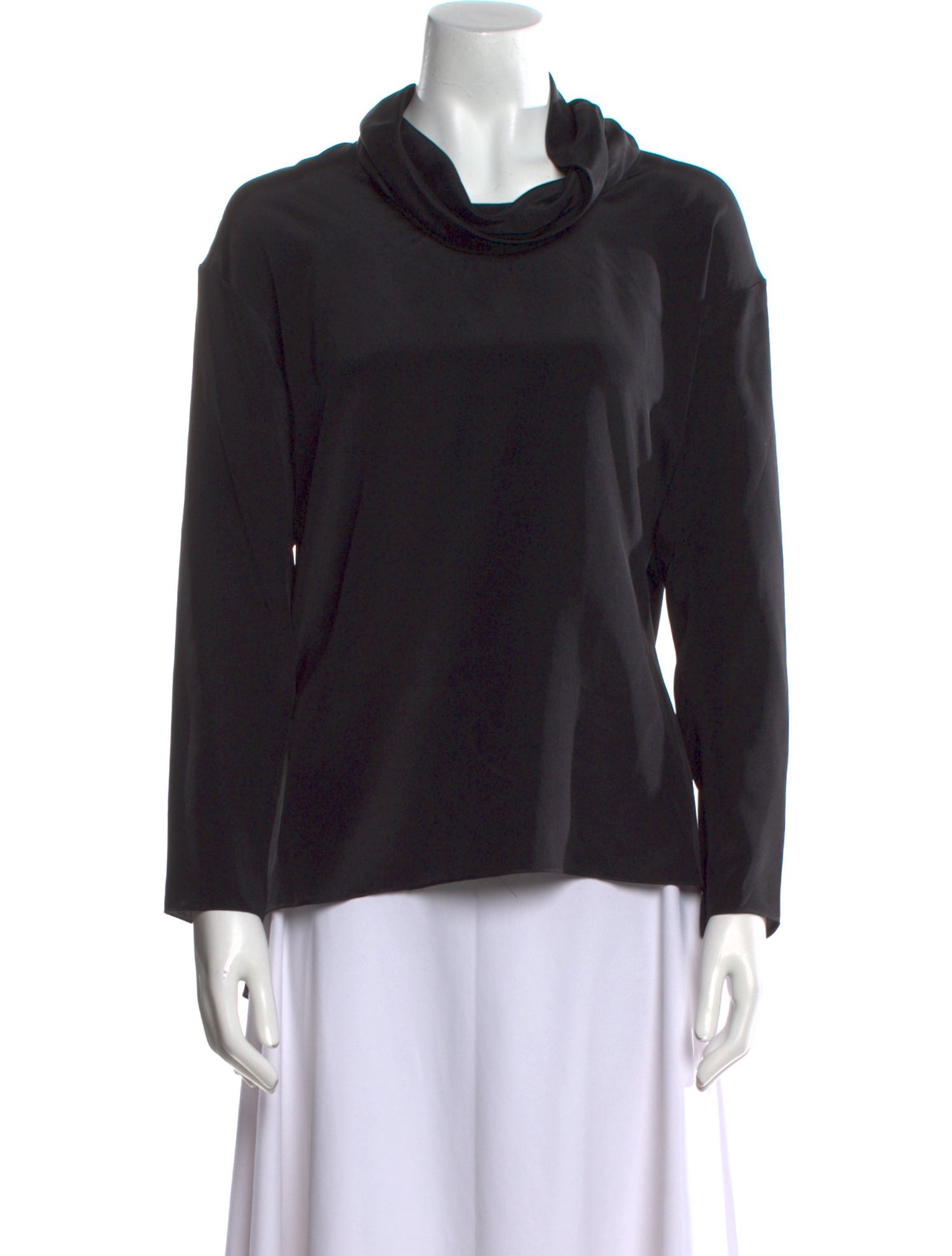Adam Lippes Silk Cowl Neck Sweatshirt