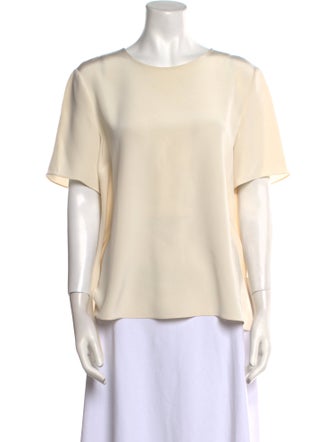 Adam Lippes Silk Crew Neck T-Shirt