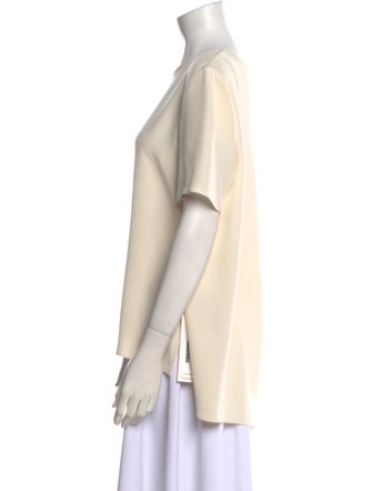 Adam Lippes Silk Crew Neck T-Shirt