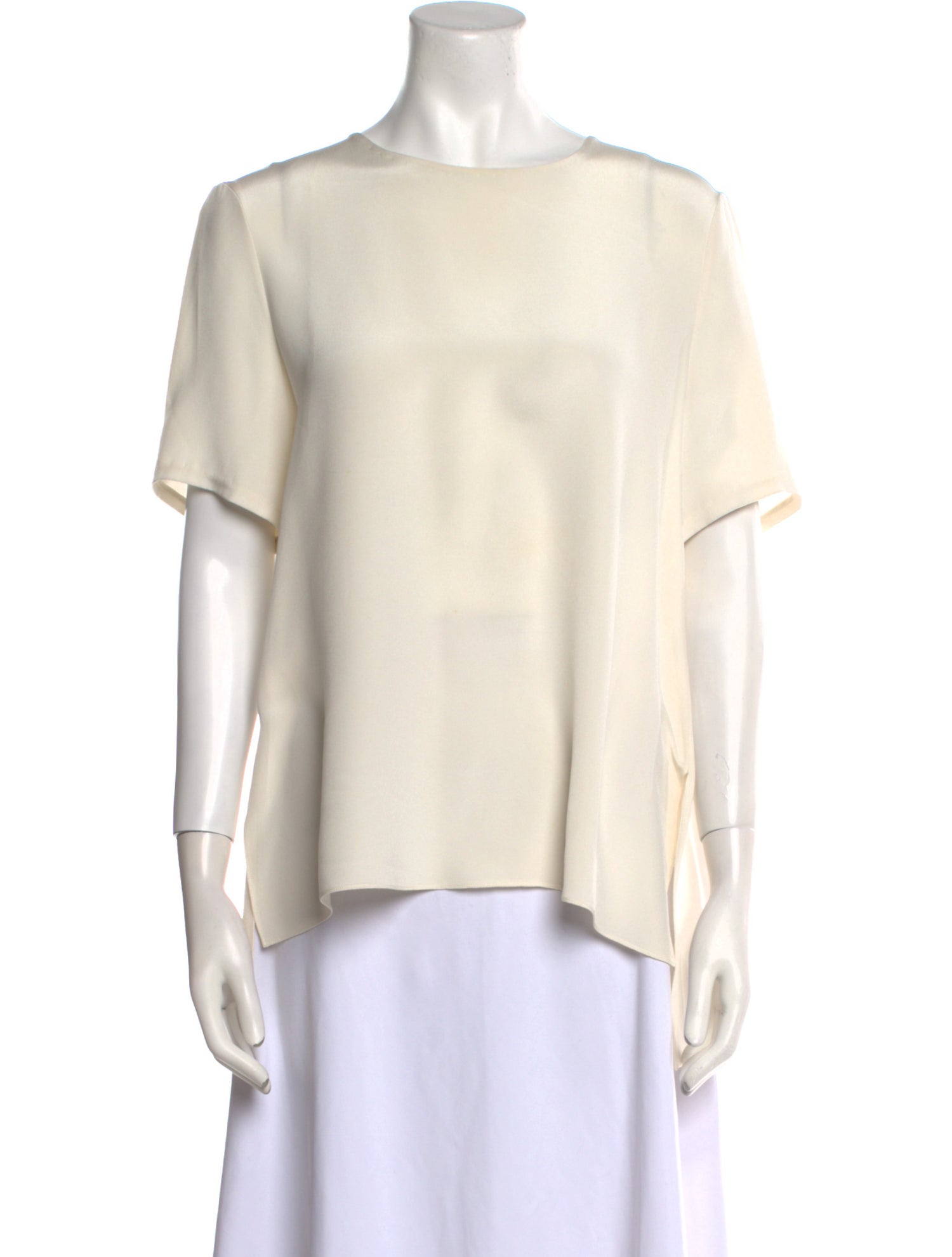 Adam Lippes Silk Scoop Neck T-Shirt