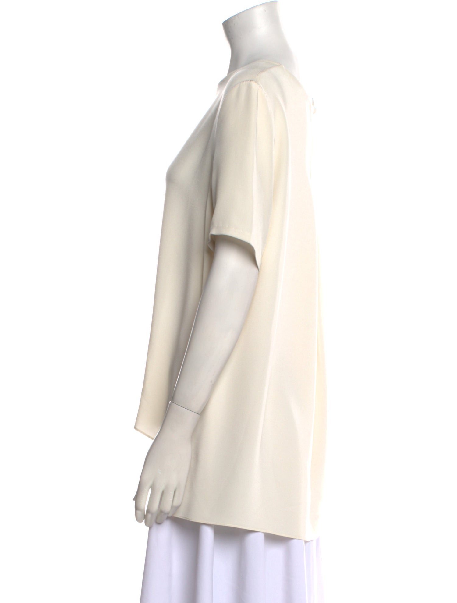 Adam Lippes Silk Scoop Neck T-Shirt