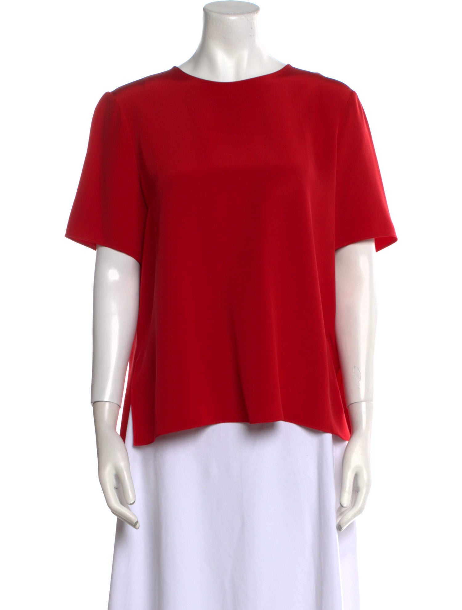 Adam Lippes Silk Scoop Neck T-Shirt