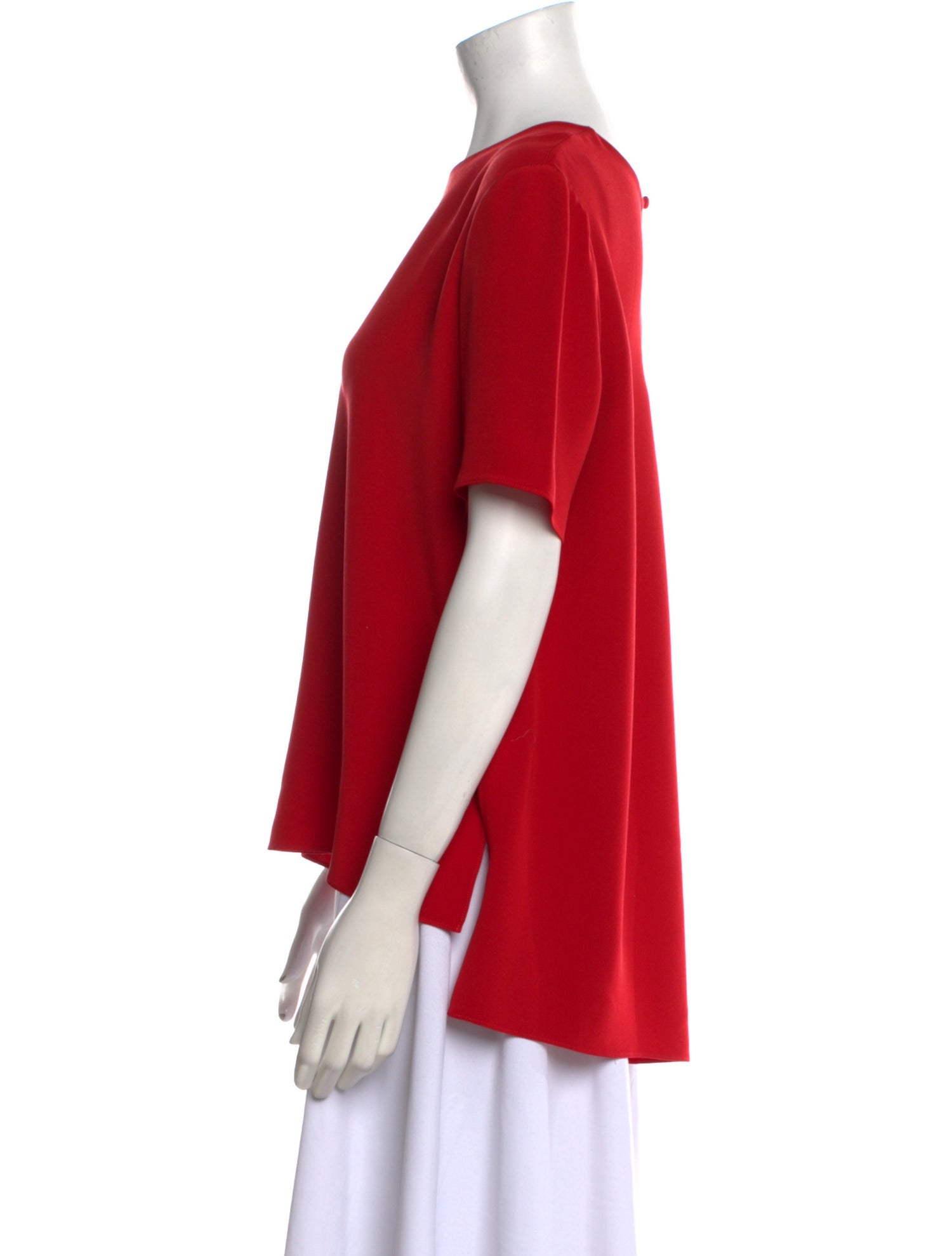 Adam Lippes Silk Scoop Neck T-Shirt