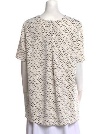 Adam Lippes Polka Dot Print Bateau Neckline Blouse