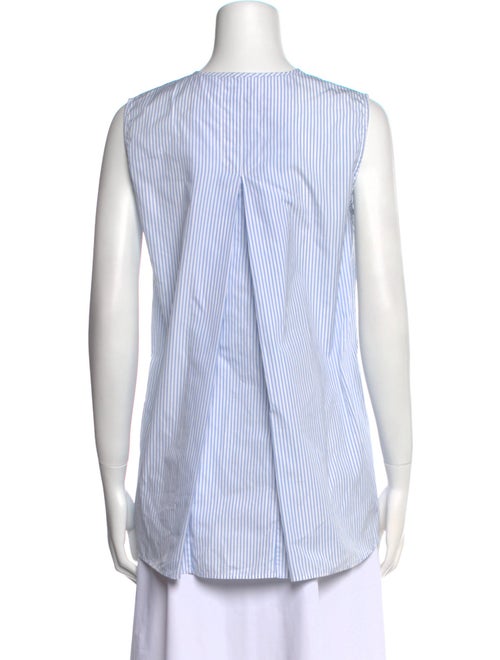 Adam Lippes Striped Crew Neck Blouse