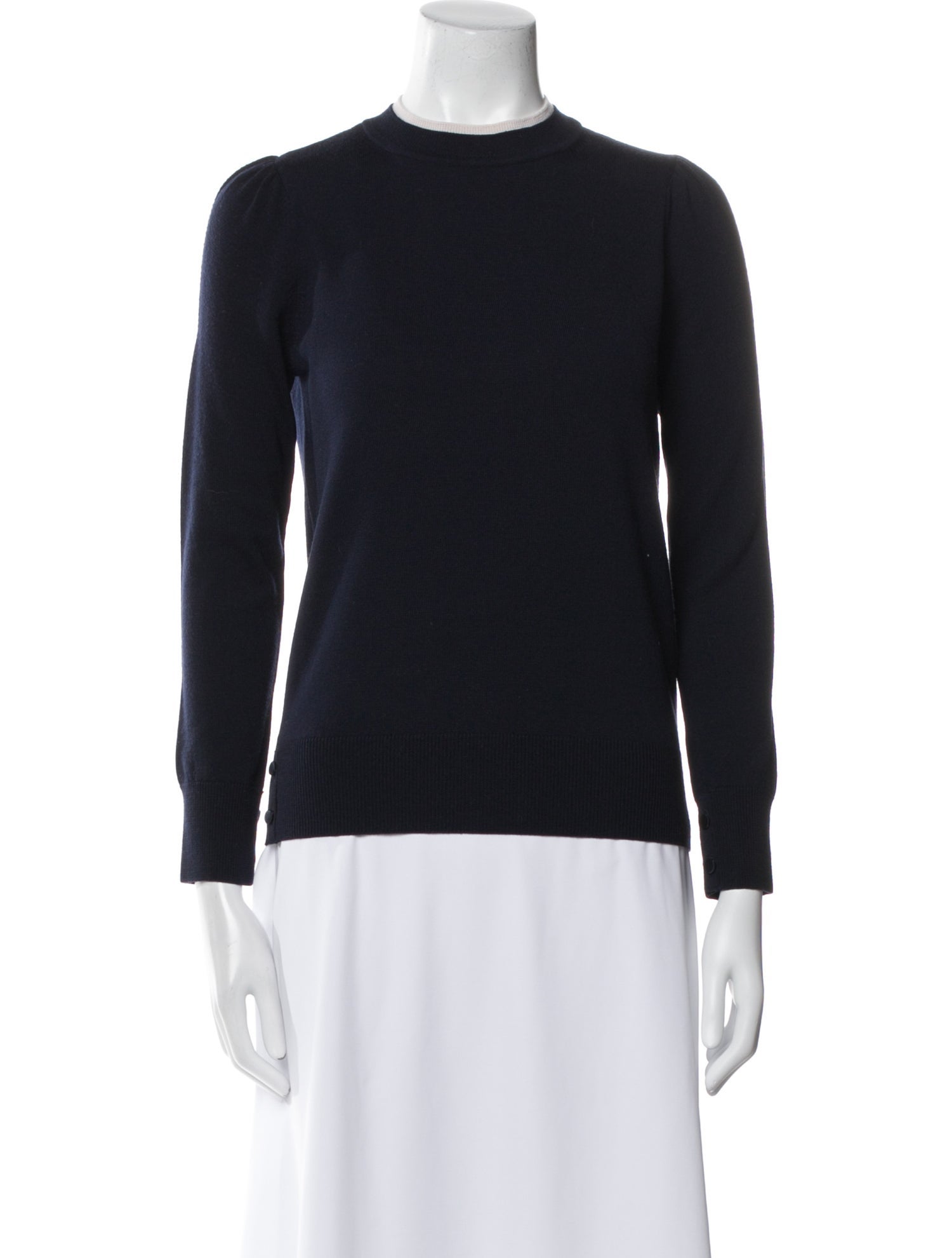 Adam Lippes Mock Neck Long Sleeve Sweatshirt