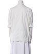 Adam Lippes Three-Quarter Sleeve Button-Up Top
