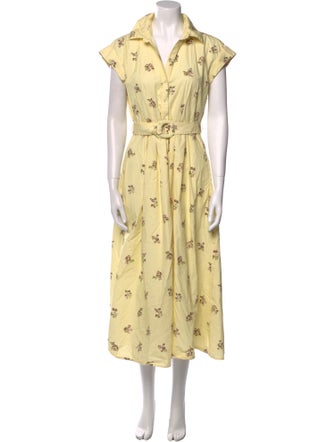 Adam Lippes Floral Print Long Dress