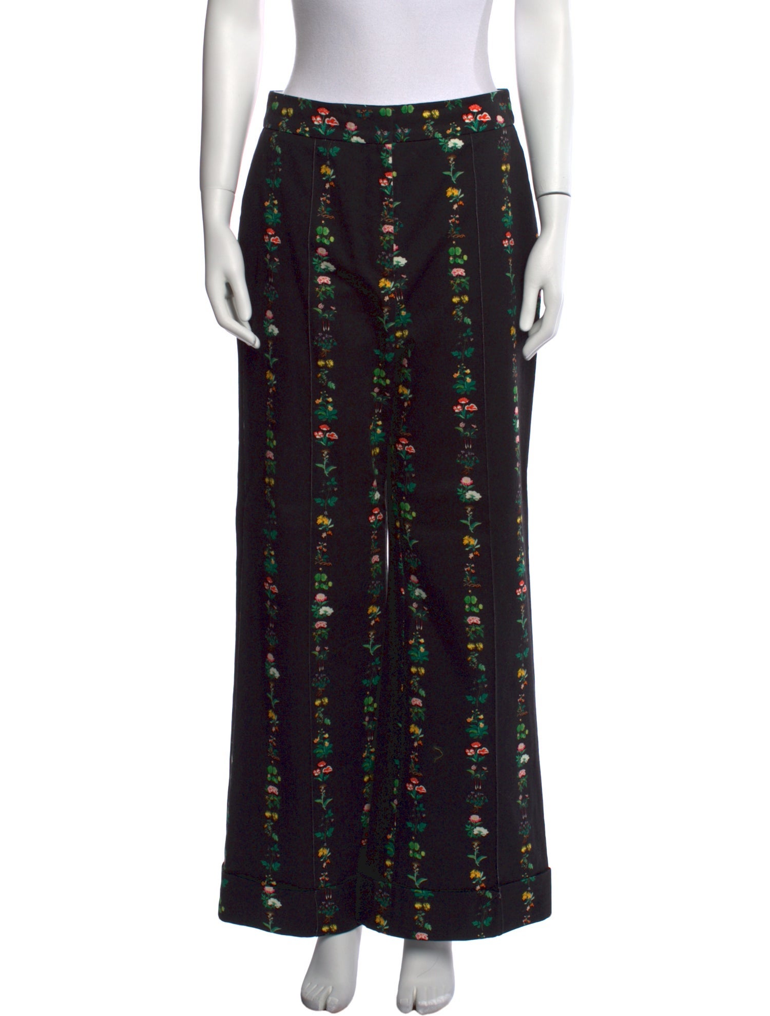 Adam Lippes Floral Print Wide Leg Pants