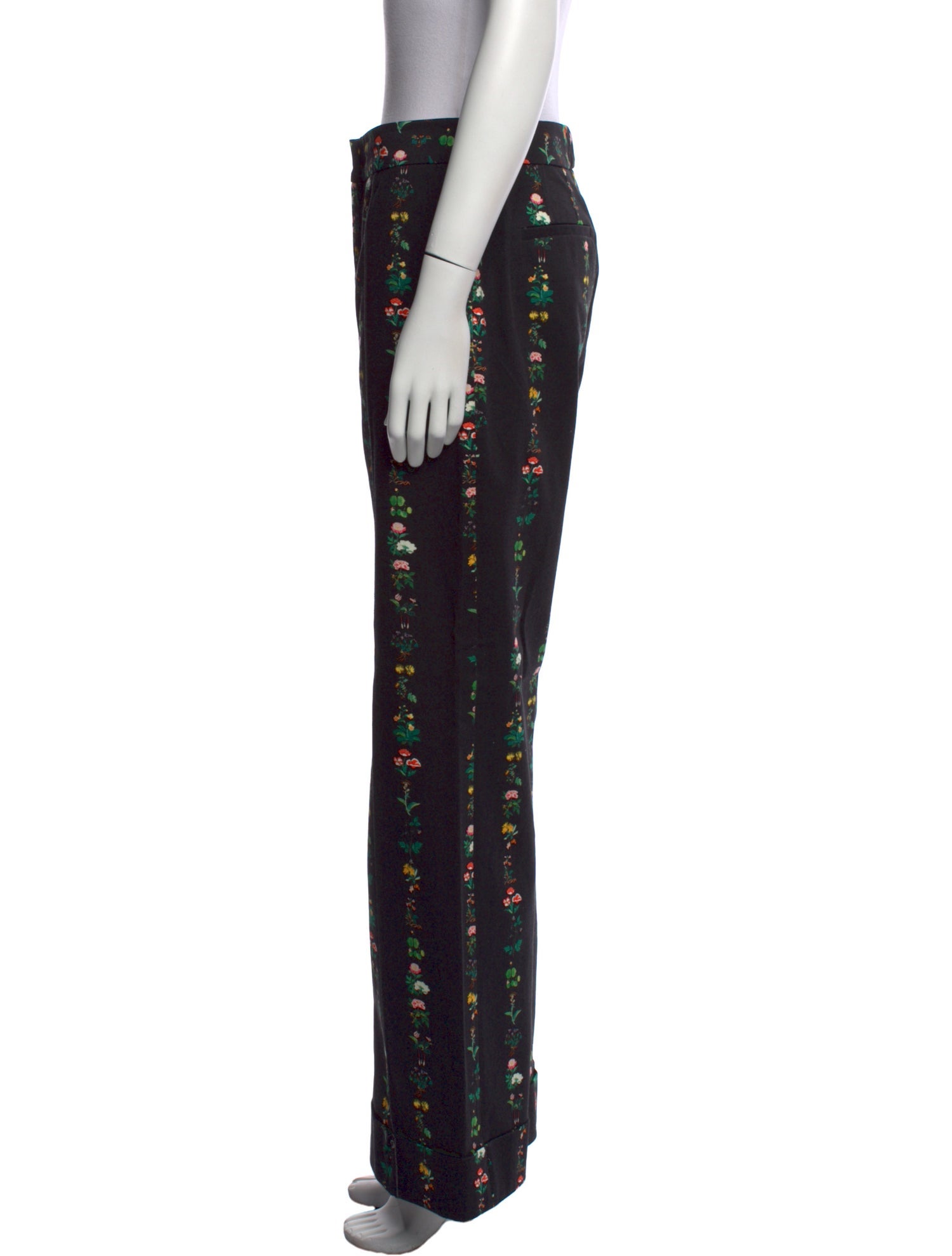 Adam Lippes Floral Print Wide Leg Pants