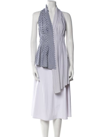 Adam Lippes Striped V-Neck Tunic