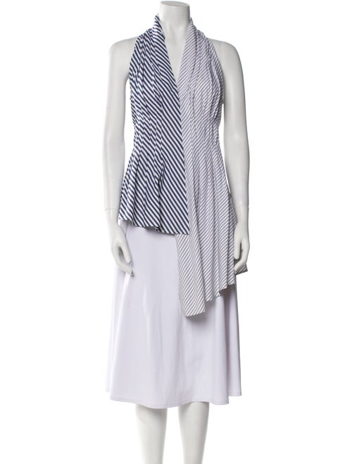 Adam Lippes Striped V-Neck Tunic