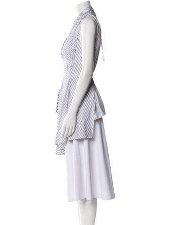 Adam Lippes Striped V-Neck Tunic