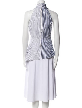 Adam Lippes Striped V-Neck Tunic