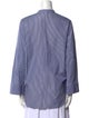 Adam Lippes Striped Crew Neck Blouse
