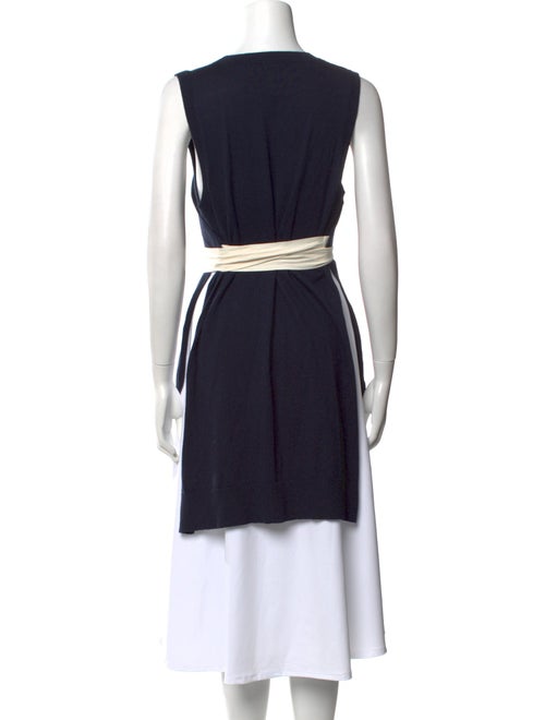 Adam Lippes Colorblock Pattern Crew Neck Tunic