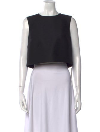Adam Lippes Wool Crew Neck Crop Top