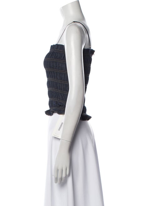 Adam Lippes Square Neckline Sleeveless Crop Top