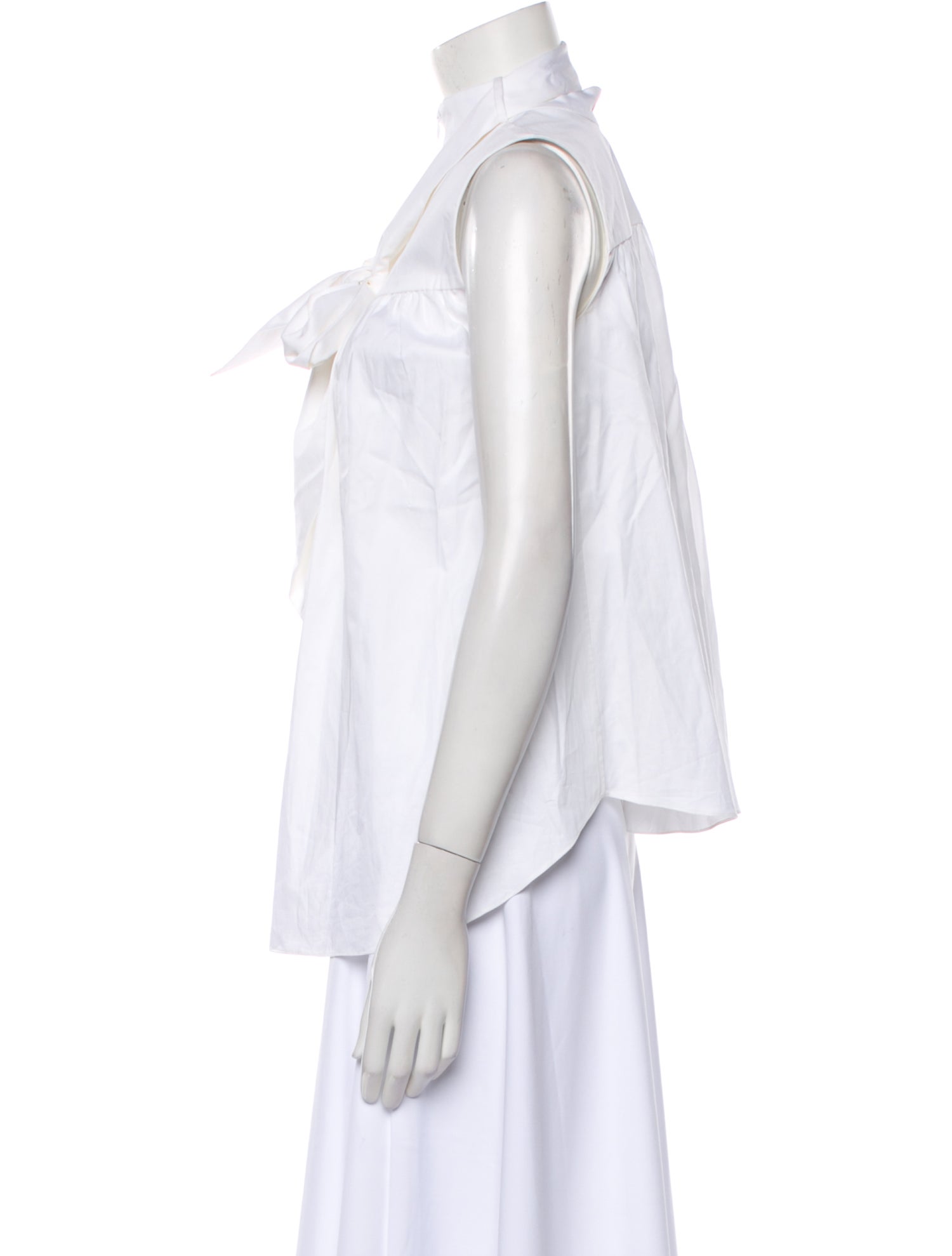 Adam Lippes Tie Neck Sleeveless Blouse