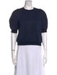 Adam Lippes Crew Neck Short Sleeve Crop Top