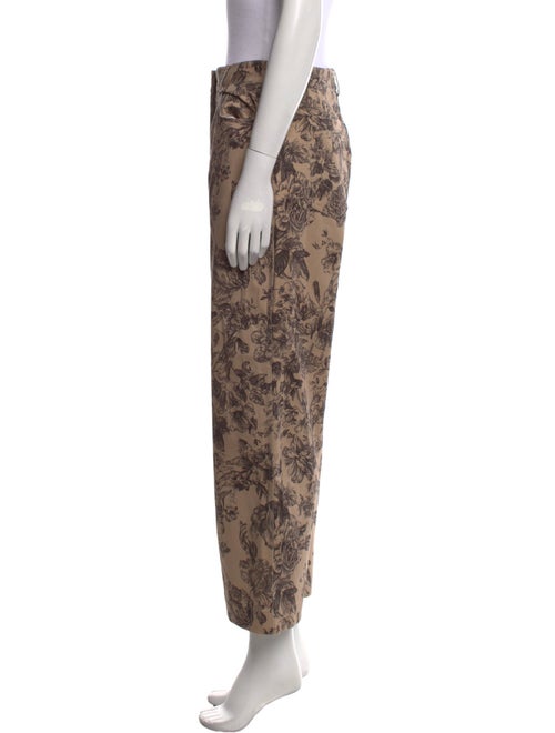 Adam Lippes Floral Print Wide Leg Pants