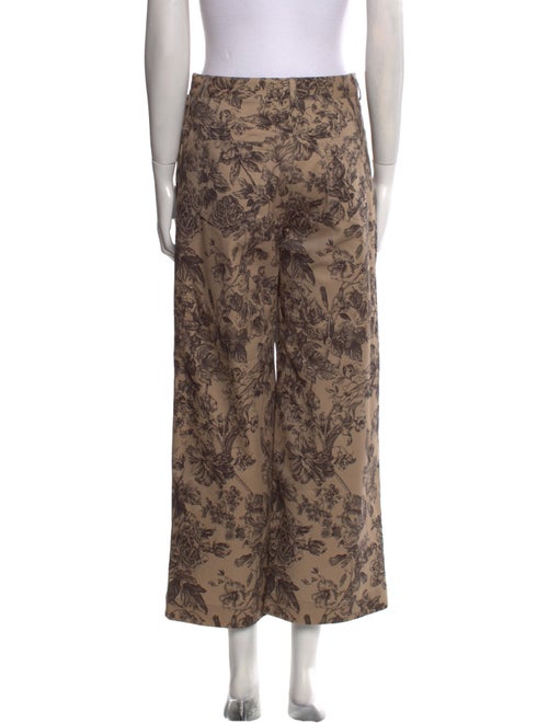 Adam Lippes Floral Print Wide Leg Pants