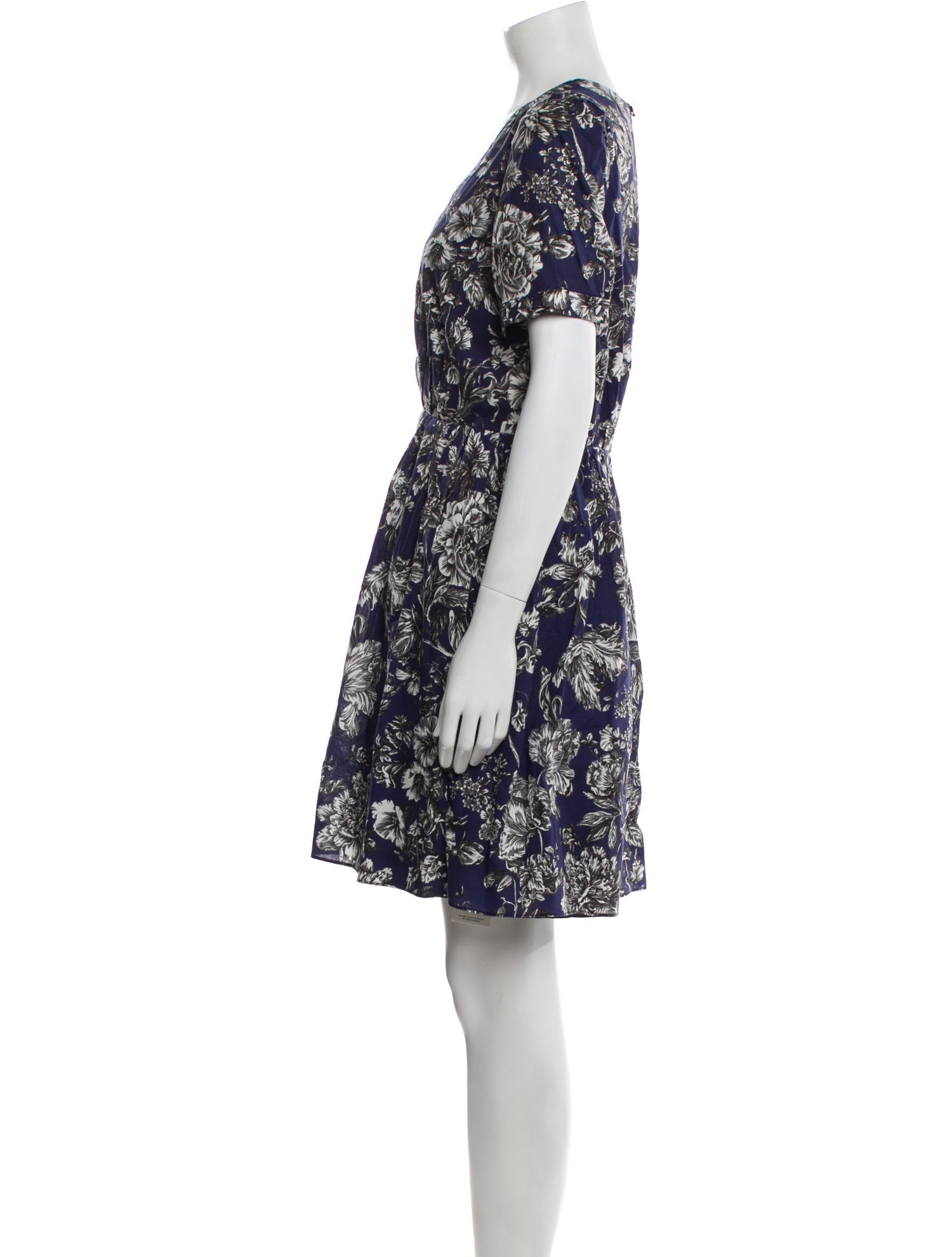 Adam Lippes Floral Print Knee-Length Dress