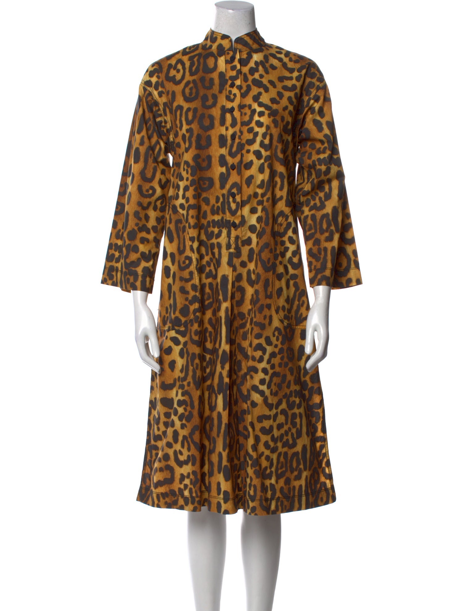 Adam Lippes Animal Print Midi Length Dress