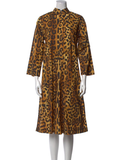 Adam Lippes Animal Print Midi Length Dress