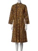 Adam Lippes Animal Print Midi Length Dress