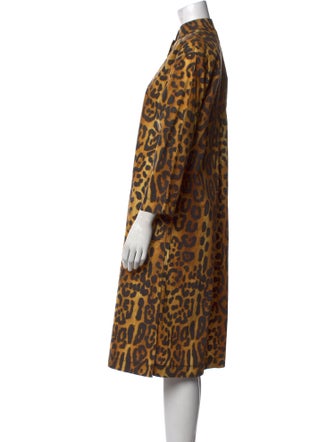 Adam Lippes Animal Print Midi Length Dress