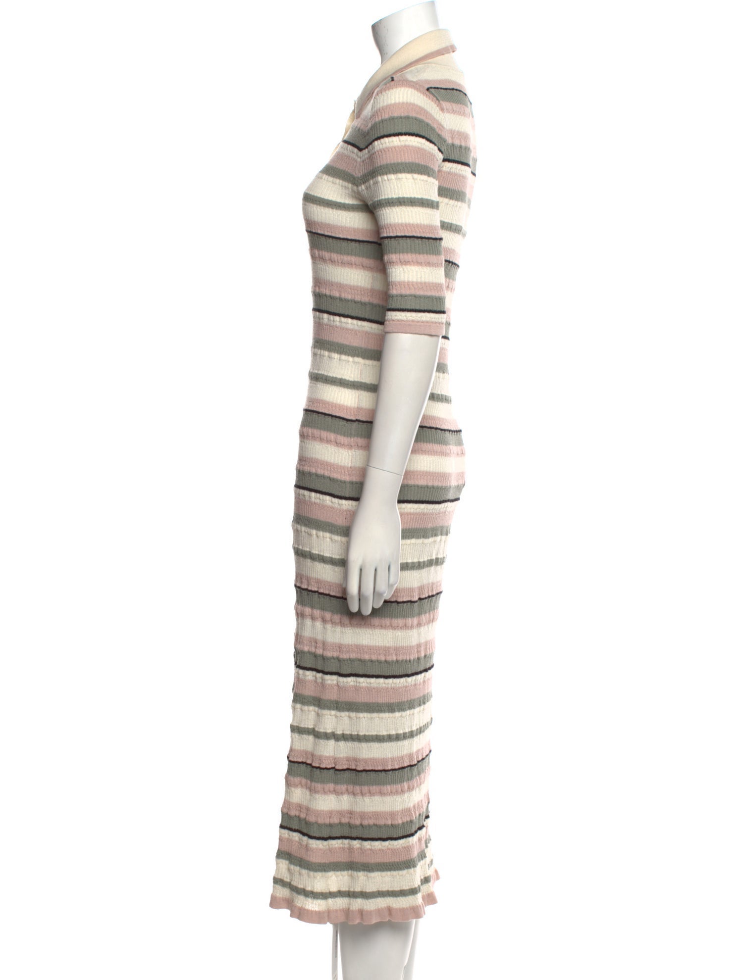 Adam Lippes Striped Midi Length Dress