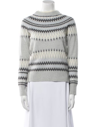 Adam Lippes Printed Turtleneck Sweater