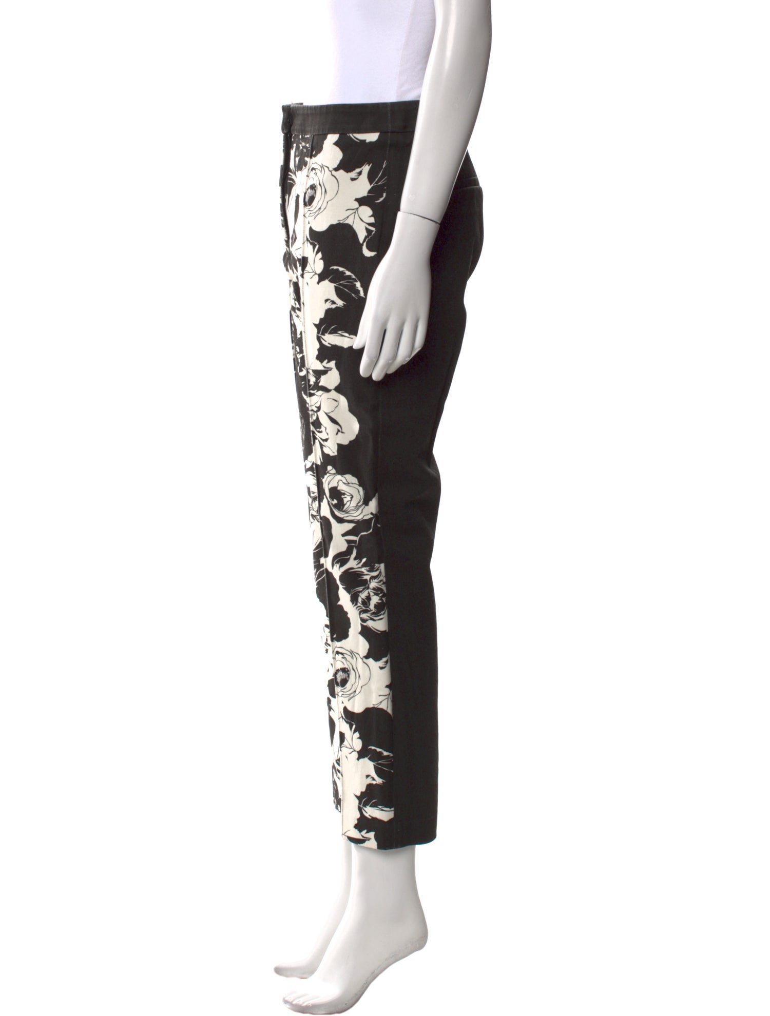 Adam Lippes Floral Print Straight Leg Pants