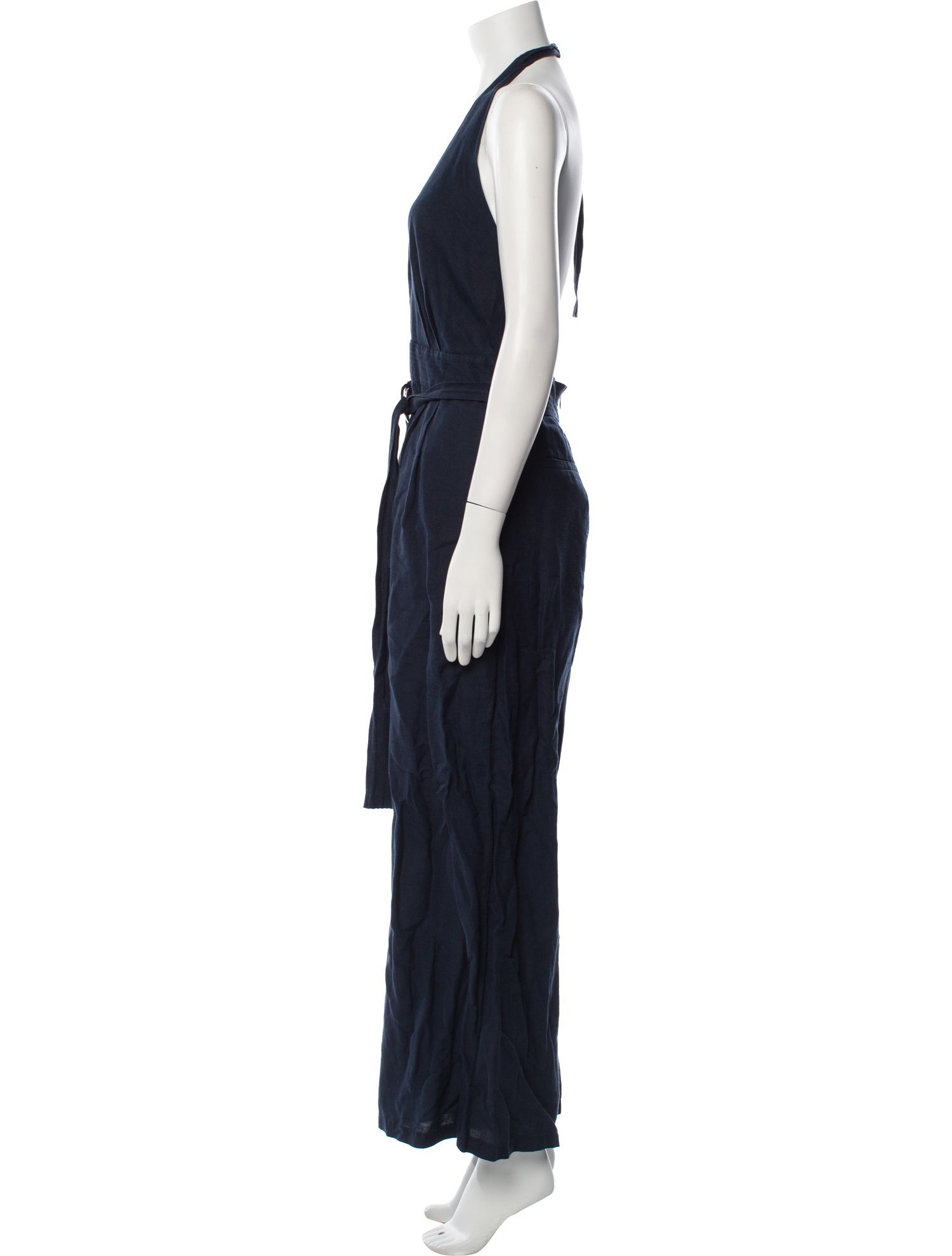 Adam Lippes Linen Halterneck Jumpsuit
