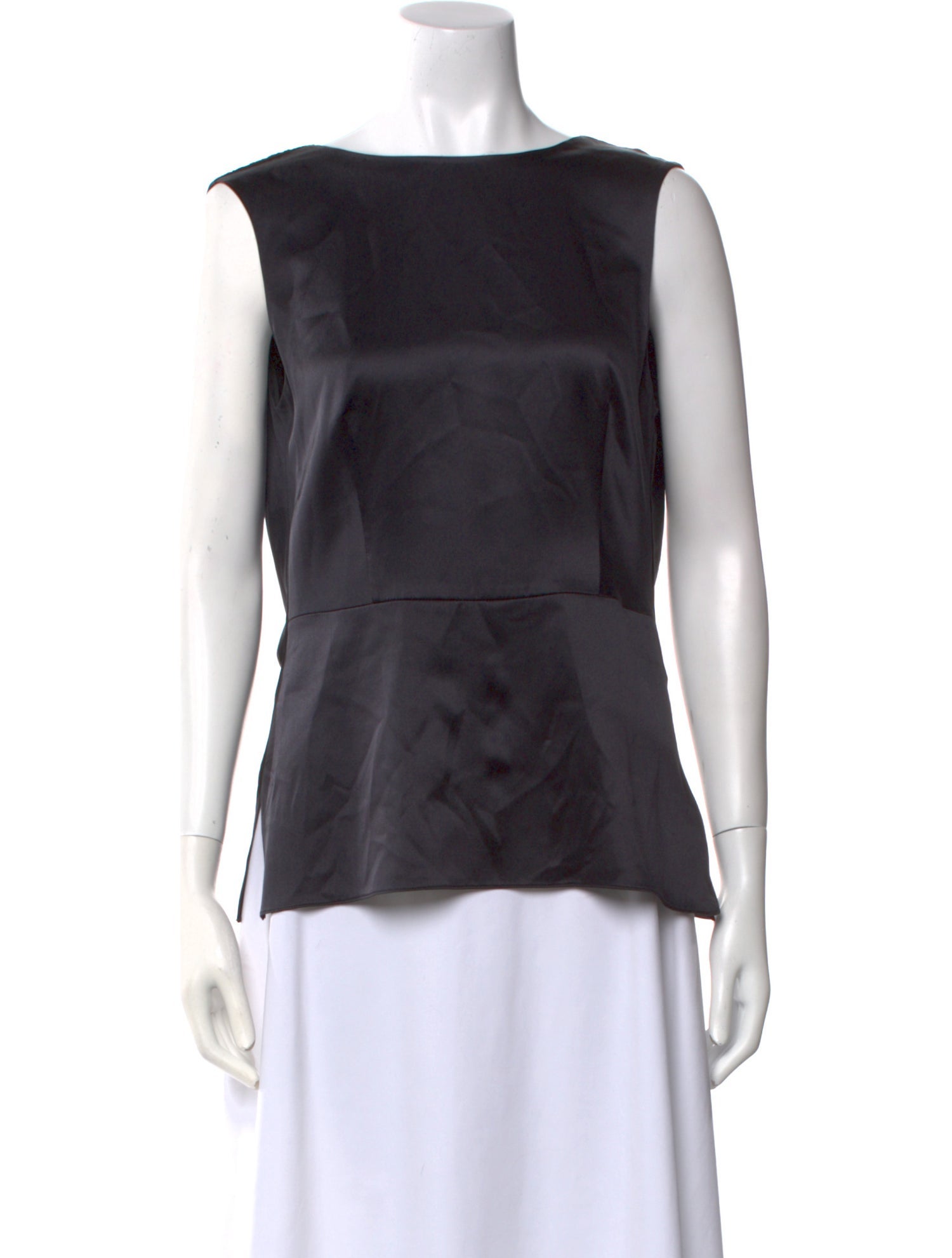 Adam Lippes Silk Bateau Neckline Top