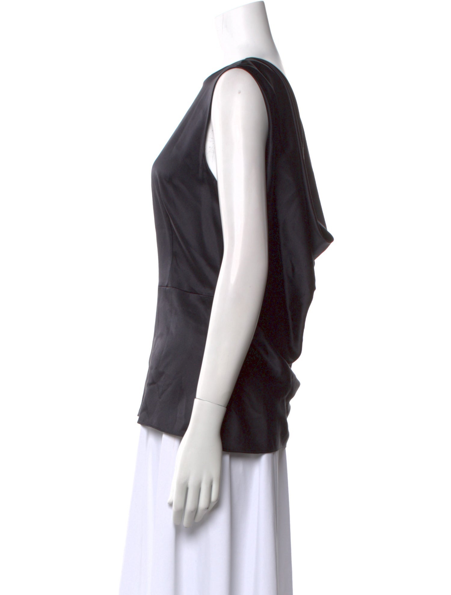 Adam Lippes Silk Bateau Neckline Top