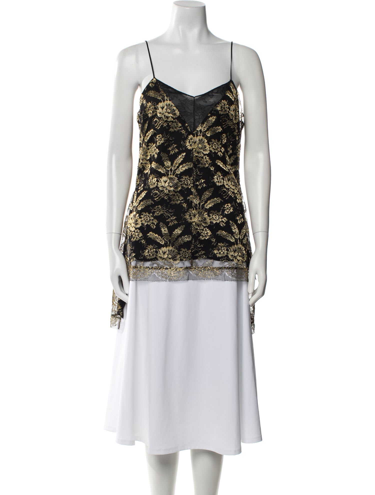 Adam Lippes Printed Square Neckline Top