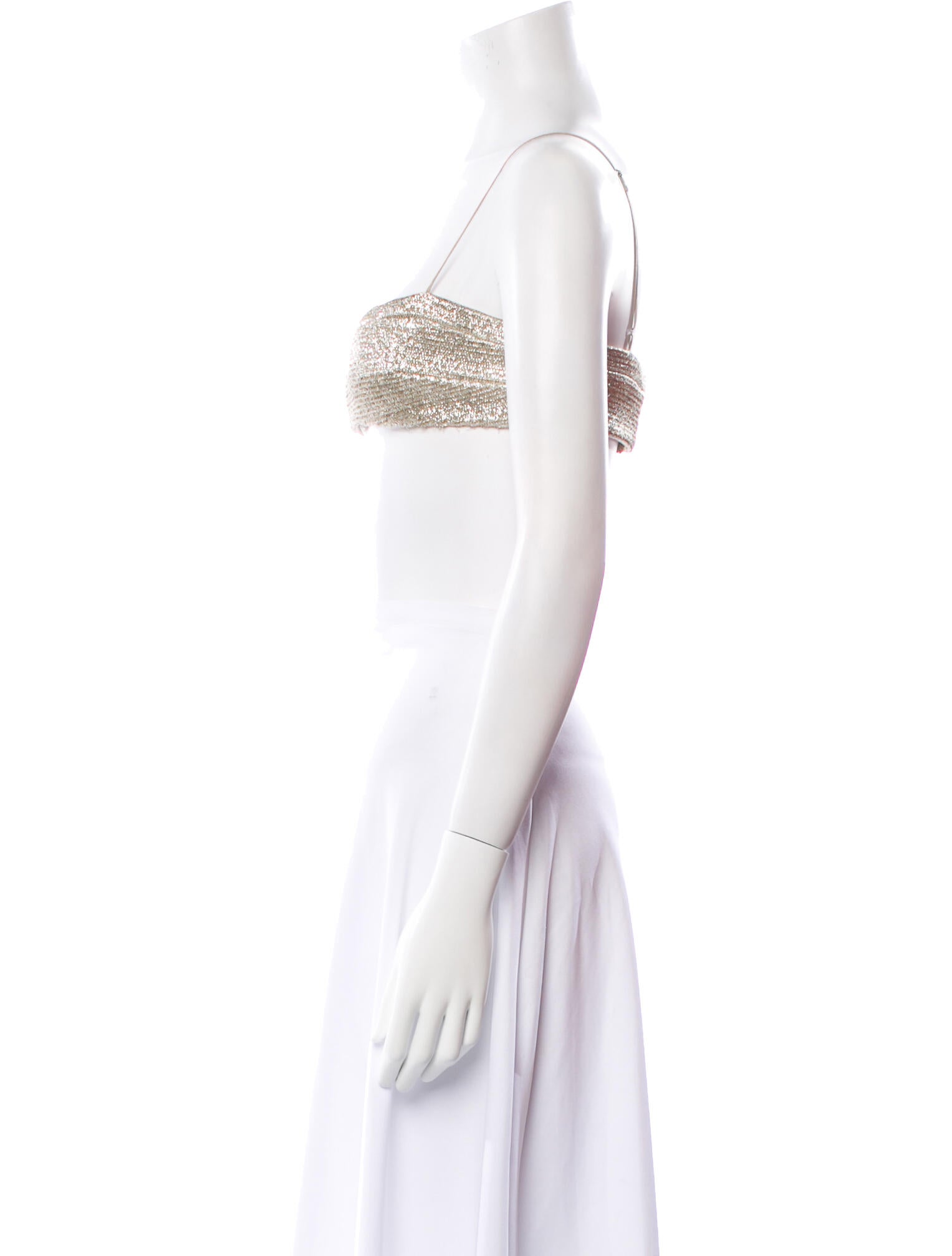 Adam Lippes Square Neckline Sleeveless Crop Top