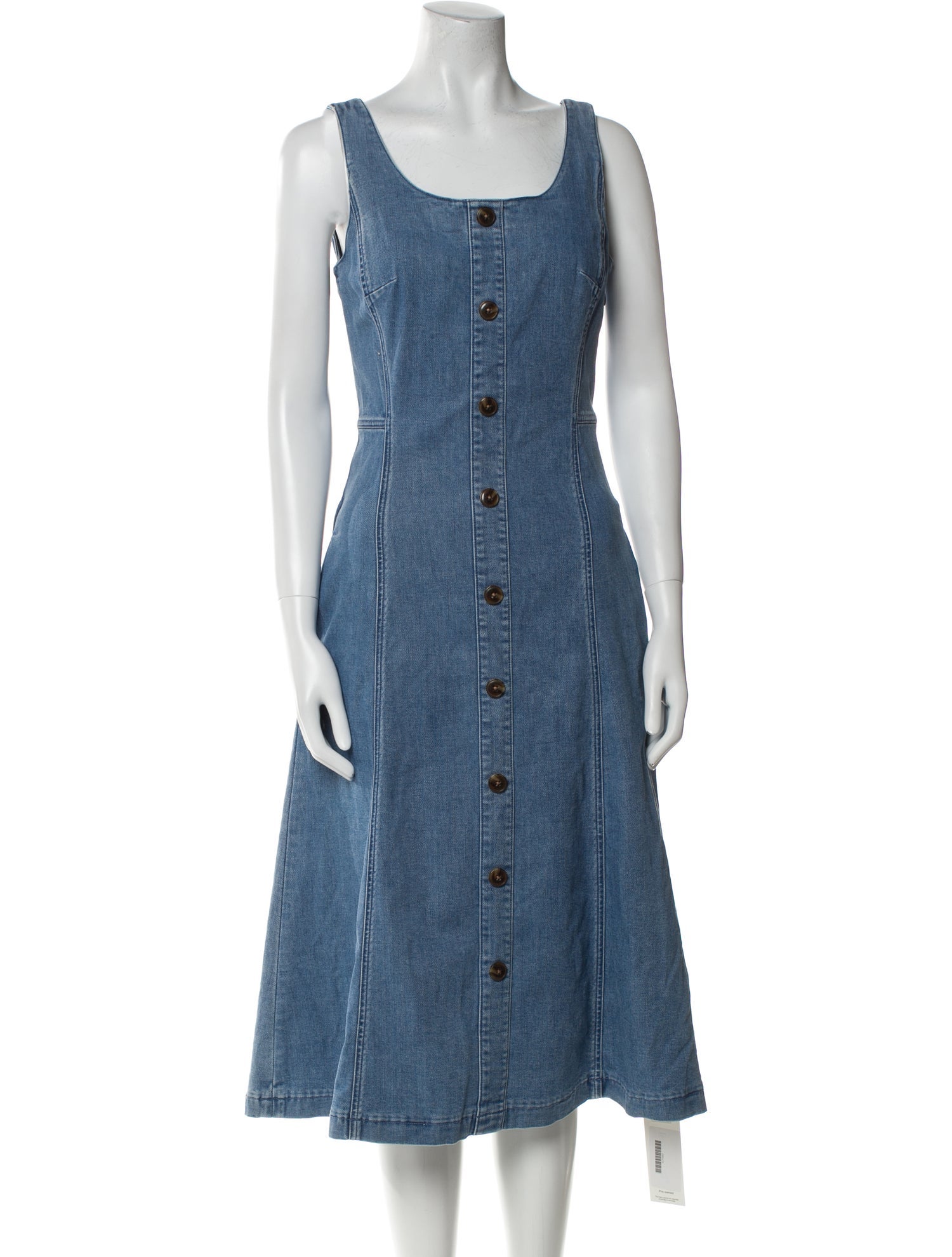 Adam Lippes Scoop Neck Midi Length Dress