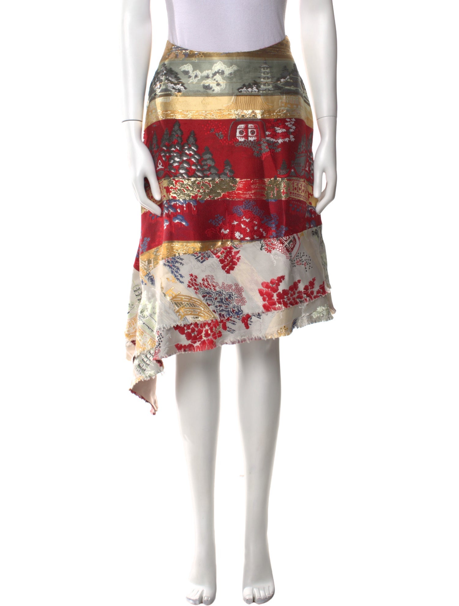 Adam Lippes Floral Print Knee-Length Skirt