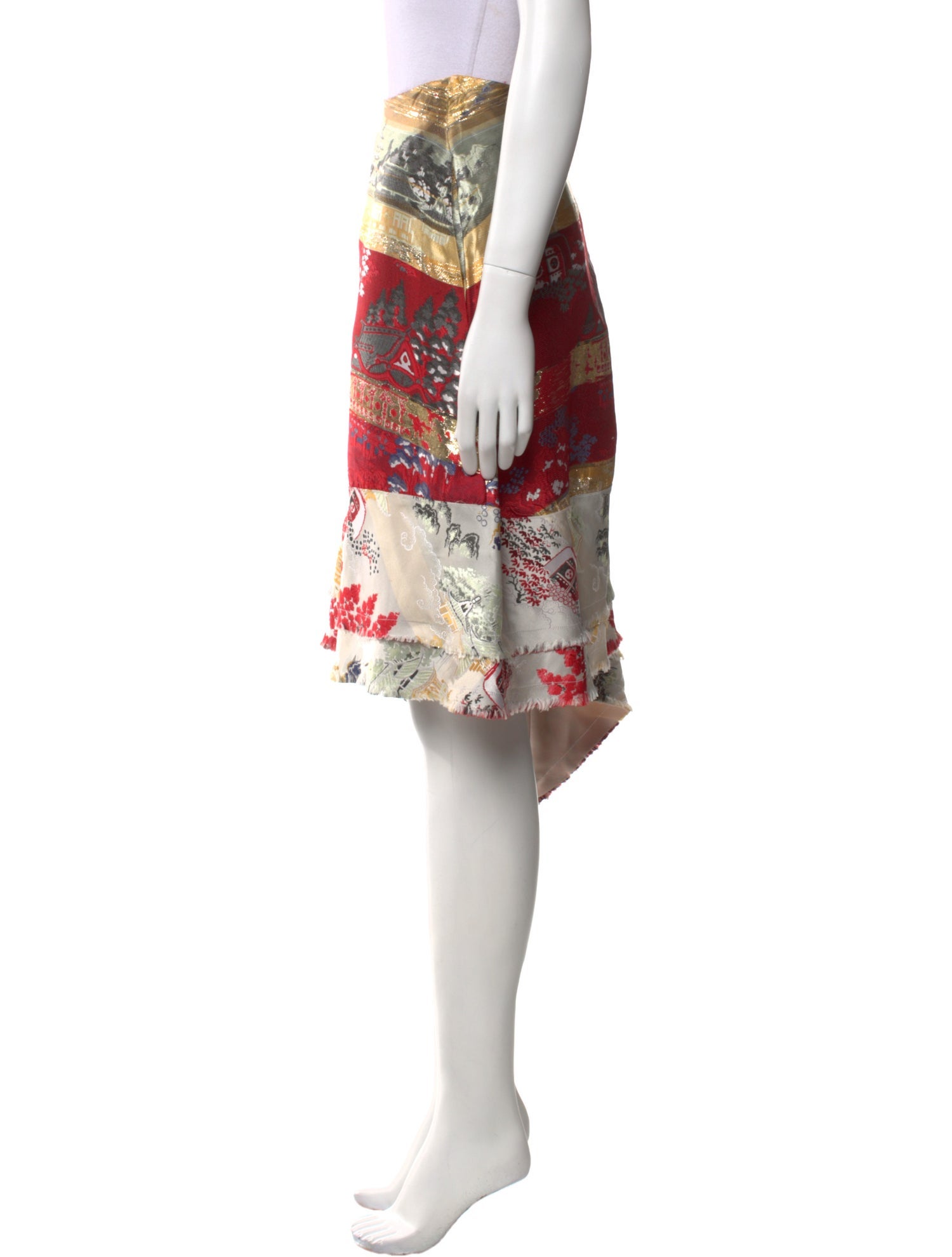 Adam Lippes Floral Print Knee-Length Skirt