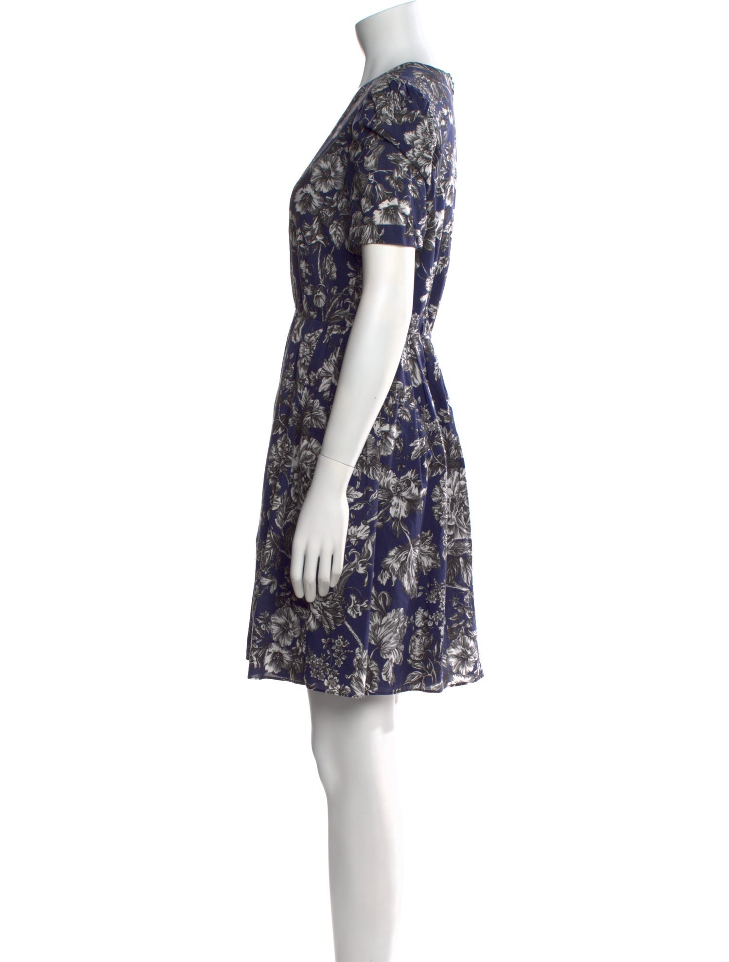 Adam Lippes Floral Print Mini Dress