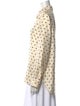 Adam Lippes Silk Polka Dot Print Button-Up Top