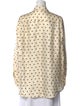 Adam Lippes Silk Polka Dot Print Button-Up Top