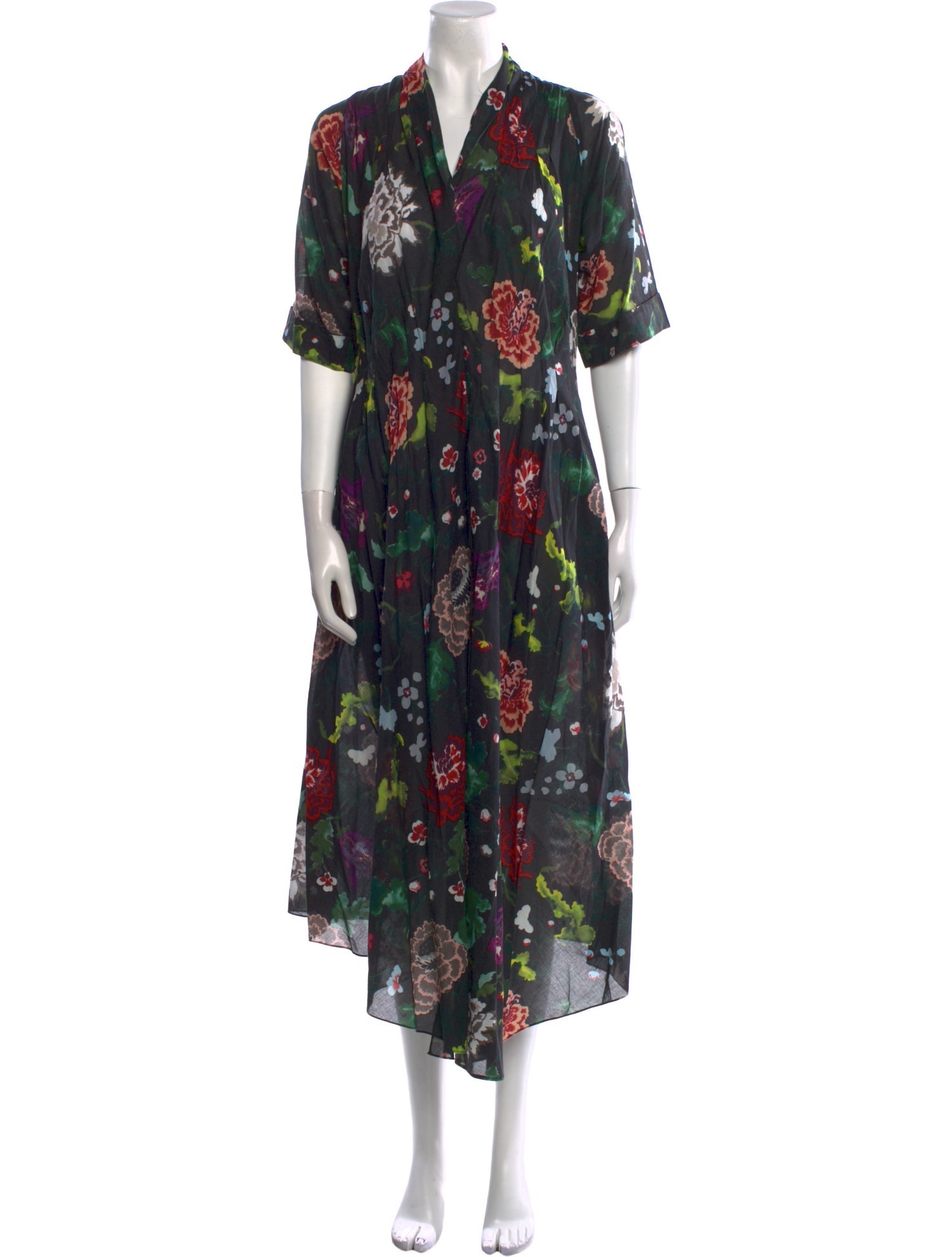 Adam Lippes Floral Print Long Dress